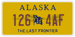 1264AF  license plate in AK
