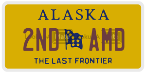 2NDAMD license plate in Alaska