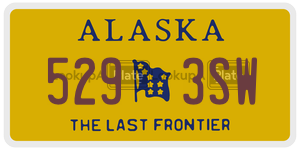 5293SW  license plate in AK