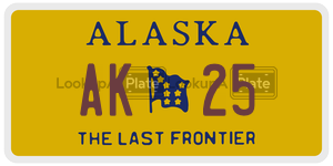 AK25  license plate in AK