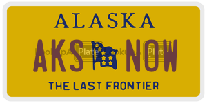 AKSNOW  license plate in AK