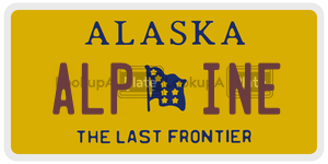 ALPINE license plate in Alaska