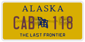 CAB118  license plate in AK
