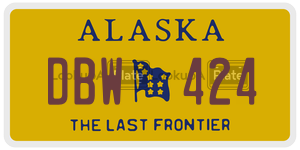 DBW424 license plate in Alaska