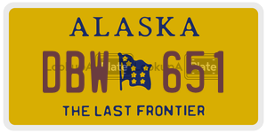 DBW651  license plate in AK