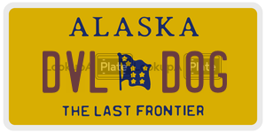 DVLDOG  license plate in AK