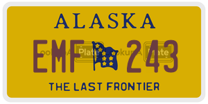 EMF243  license plate in AK