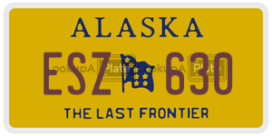 ESZ630 license plate in Alaska