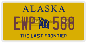 EWP588  license plate in AK