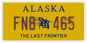 FNB465  license plate in AK