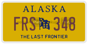 FRS348  license plate in AK