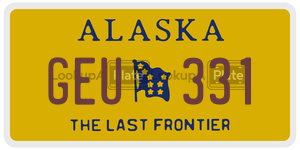 GEU331  license plate in AK