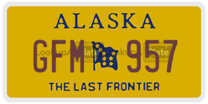 GFM957  license plate in AK