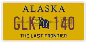 GLK140 license plate in Alaska