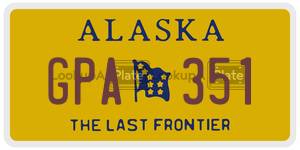 GPA351 license plate in Alaska