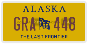 GRA448  license plate in AK