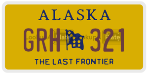GRH321 license plate in Alaska