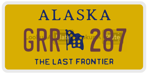 GRR287 license plate in Alaska