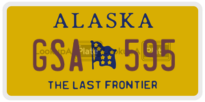 GSA595 license plate in Alaska