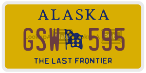 GSW595  license plate in AK