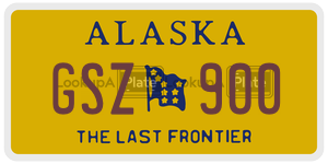 GSZ900 license plate in Alaska