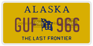 GUF966 license plate in Alaska
