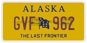 GVF962  license plate in AK