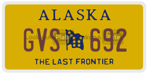 GVS692 license plate in Alaska