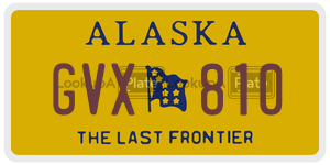 GVX810 license plate in Alaska