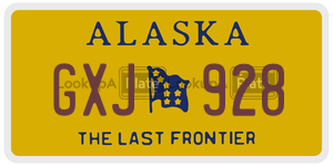 GXJ928  license plate in AK