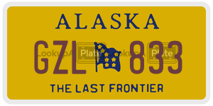 GZL833  license plate in AK