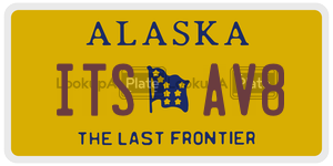 ITSAV8 license plate in Alaska