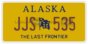 JJS535  license plate in AK