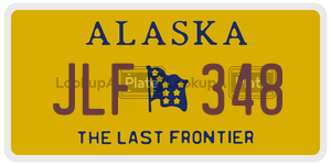 JLF348 license plate in Alaska