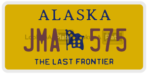 JMA575 license plate in Alaska