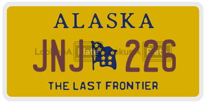 JNJ226 license plate in Alaska