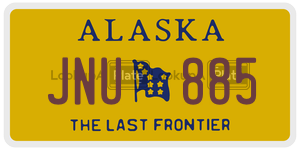 JNU885 license plate in Alaska