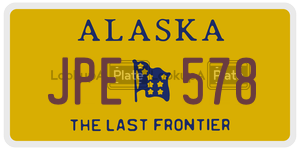 JPE578 license plate in Alaska