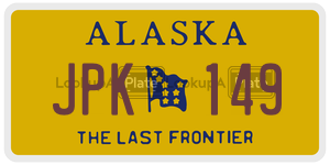 JPK149  license plate in AK