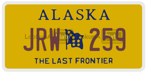 JRW259 license plate in Alaska