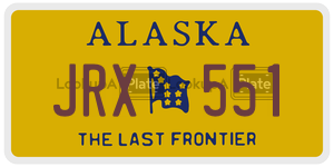JRX551  license plate in AK