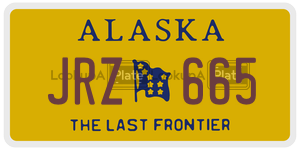 JRZ665 license plate in Alaska