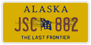 JSC882  license plate in AK