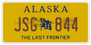 JSG844  license plate in AK