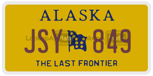 JSY849 license plate in Alaska