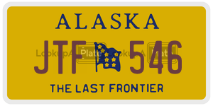 JTF546  license plate in AK