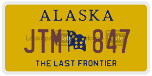 JTM847 license plate in Alaska