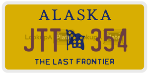 JTT354  license plate in AK