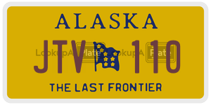 JTV110 license plate in Alaska