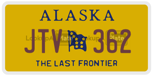 JTV362  license plate in AK
